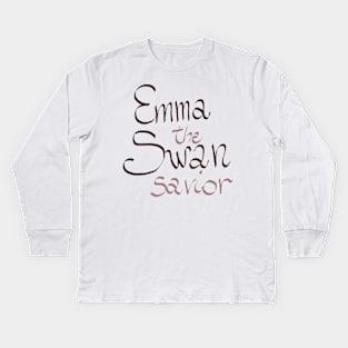 Emma Swan - The Savior Kids Long Sleeve T-Shirt